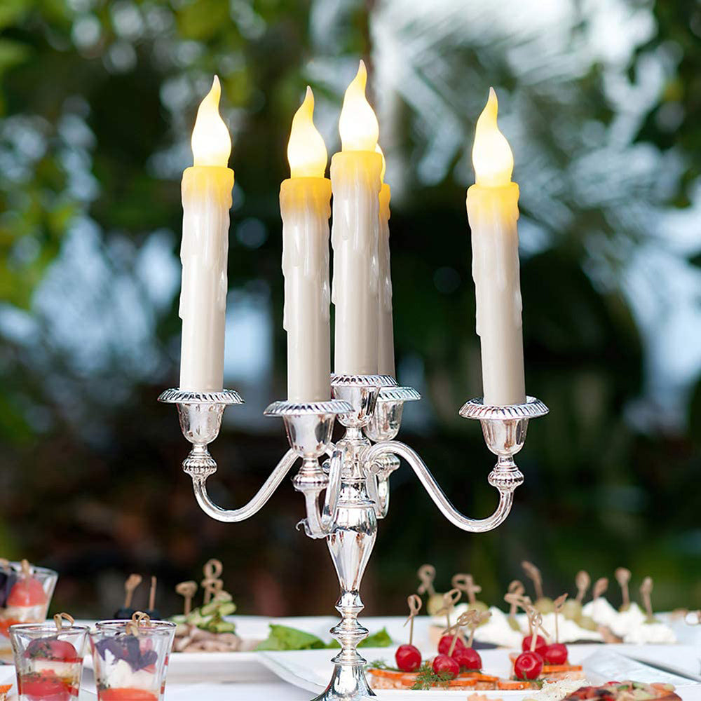 LED Flameless Taper Flickering Candles for Home Table and Party Decor view 4