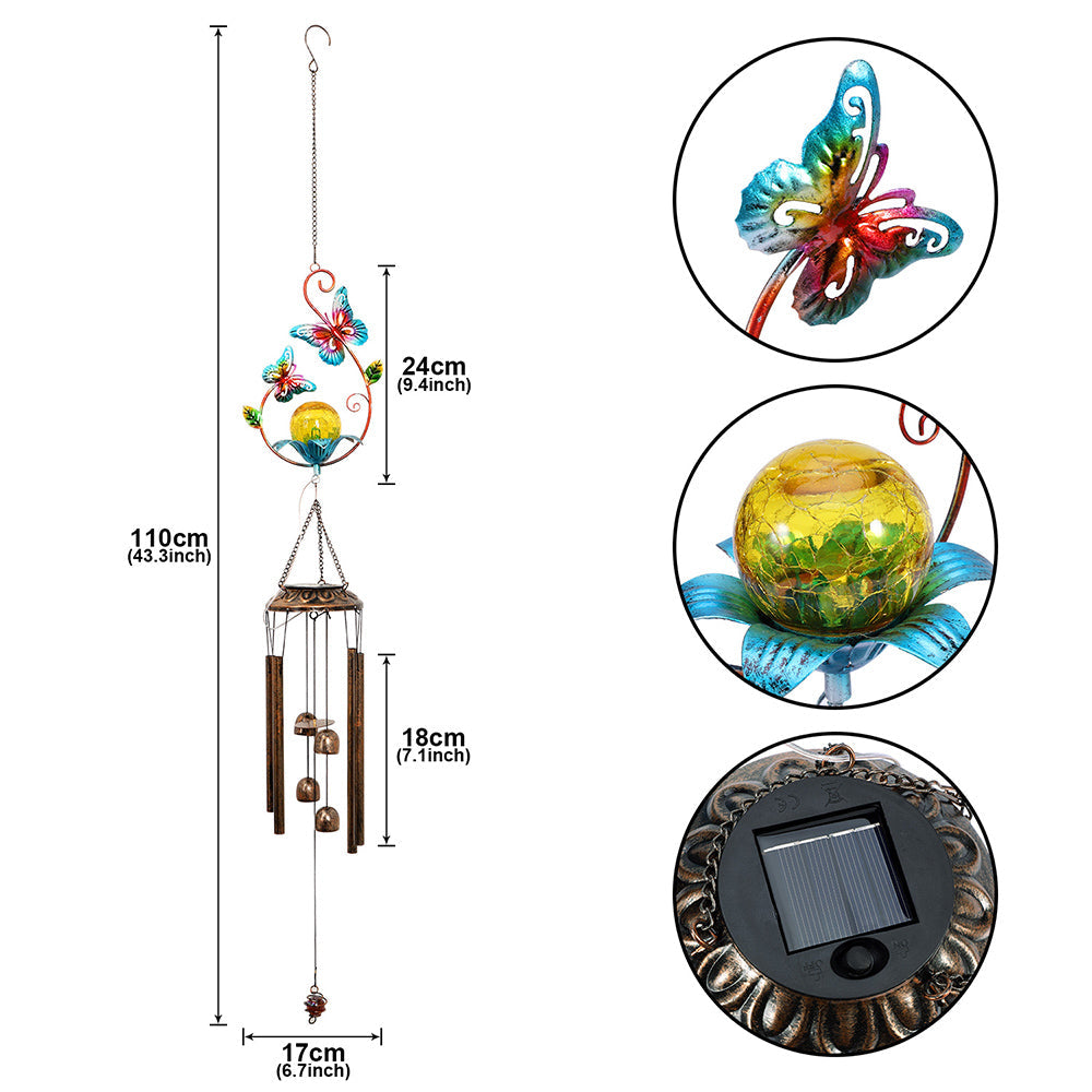 Solar Outdoor Wind Chimes Patio Lights for Garden Porch and Yard view 10