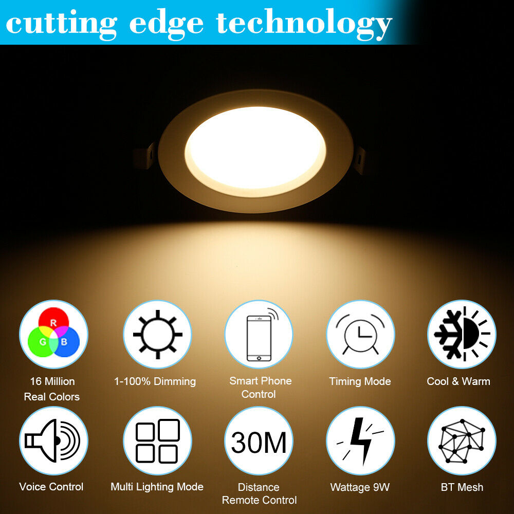 LED Recessed Downlights Smart Wireless Bluetooth Mesh for Ceiling view 10