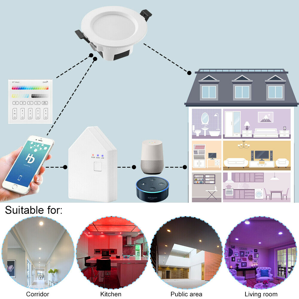 LED Recessed Downlights Smart Wireless Bluetooth Mesh for Ceiling view 12