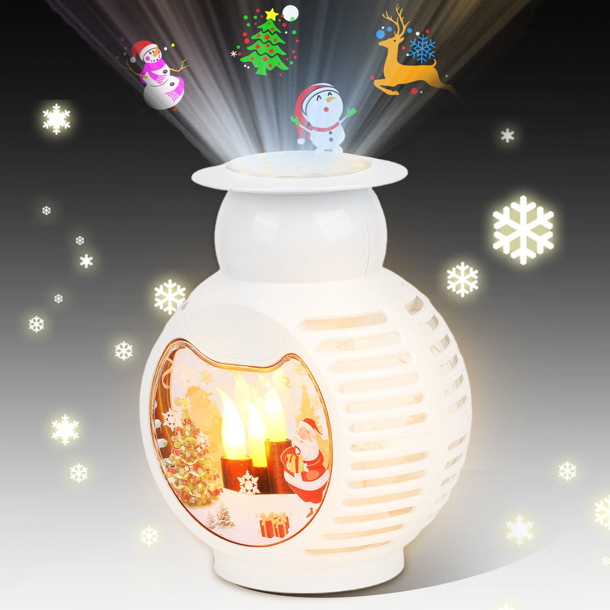 Christmas Snow Globe Lantern for Home Garden and Patio Decor view 3