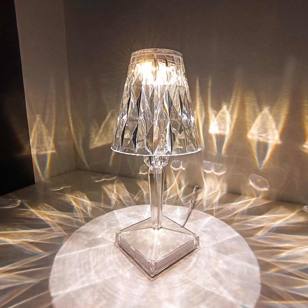 LED Wine Cup Shape Crystal Table Lamp for Bedroom Nightstand and Desk view 3