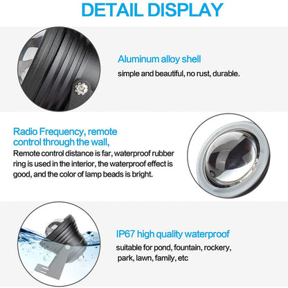 LED Underwater Pond Fountain Spotlight for Garden Yard and Patio view 3