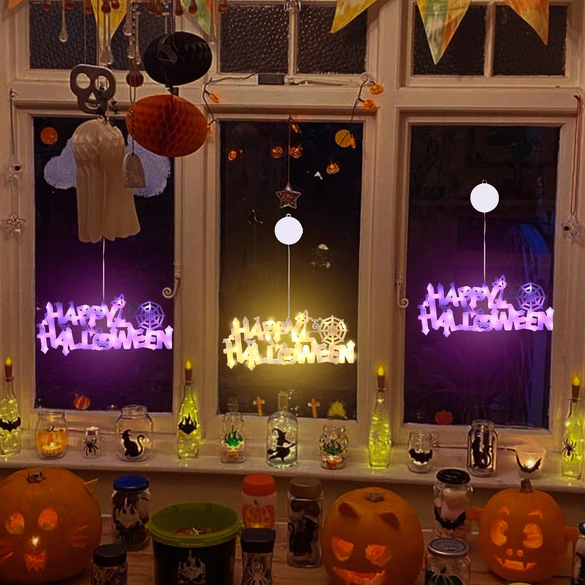 Halloween Light up Window Decoration for Holiday Home and Party Decor view 3