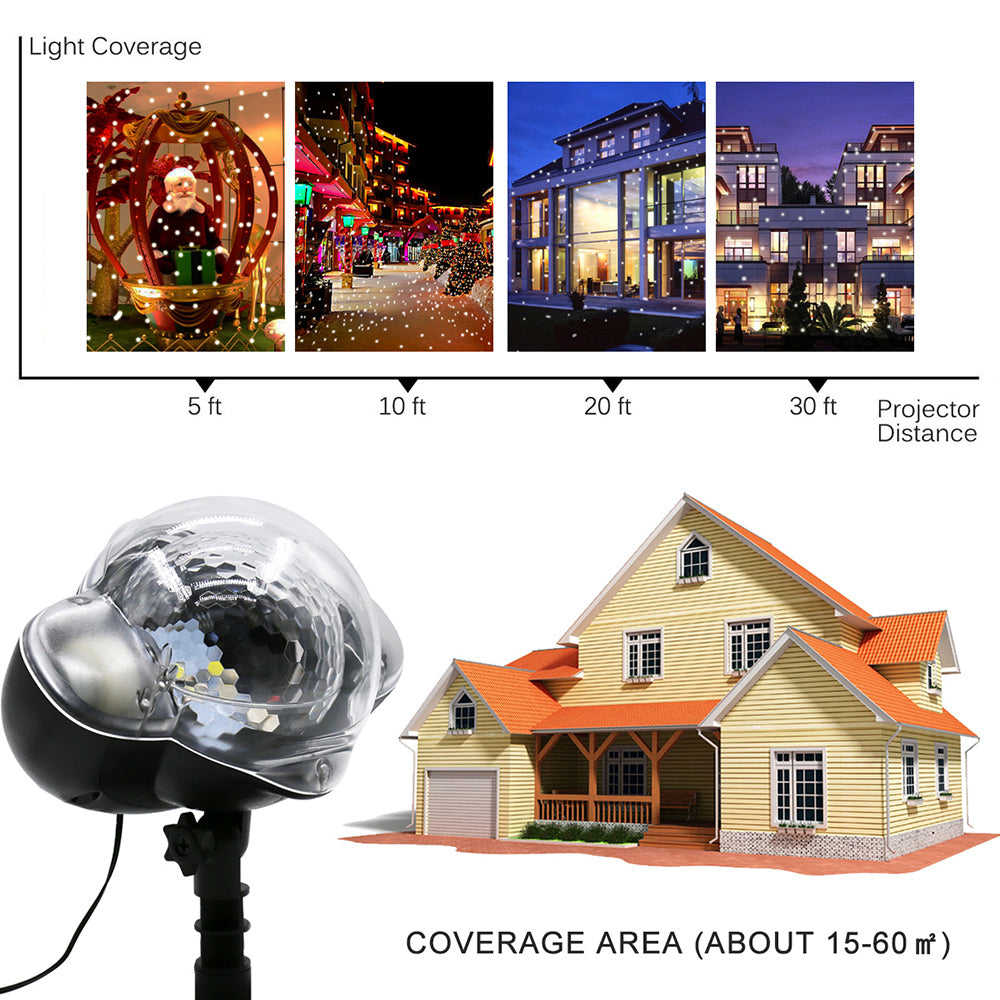 Waterproof LED Dynamic Moving Snowing Projector Light for Room Decor view 3