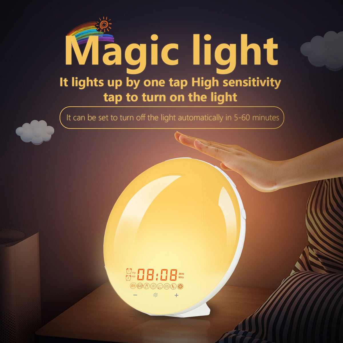 Sunrise Alarm Clock Wake up Light for Bedroom and Nightstand