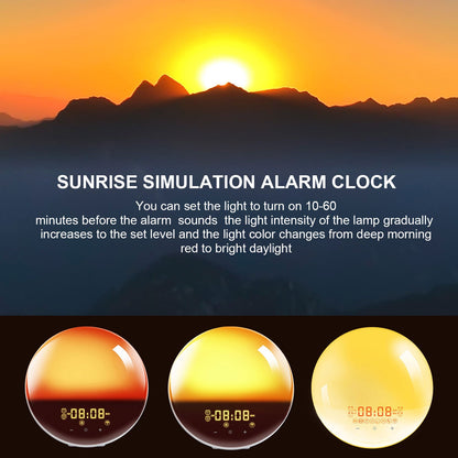 WiFi Smart Sunrise Alarm Clock Smart Wake Up Light for Bedroom view 4