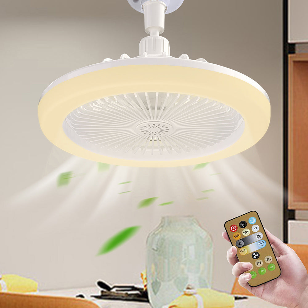 Enclosed Mini Ceiling Fan with Light for Bedroom Kitchen and Hallway view 3