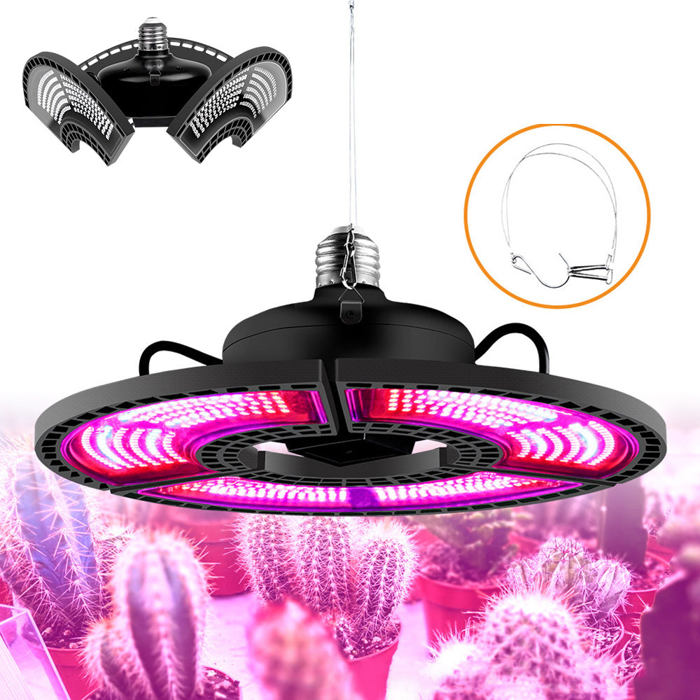Foldable UFO Shape LED Plant Light Bulb 288 to 504LEDs E26 E27 view 3