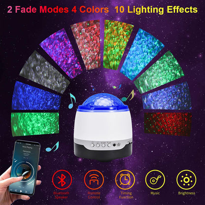 LED Galaxy Star Projector Night Light Lamp for Bedroom Ceiling view 3