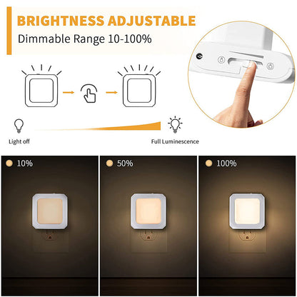 Plug in Dimmable LED Night Light Lamp for Bedroom Hallway and Bathroom view 6