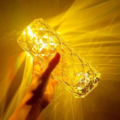 LED Rose Crystal Table Lamp for Bedroom Nightstand and Desk Decor view 3