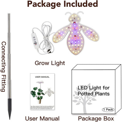 Cute Bee Shape LED Grow Lights for Indoor Plants Seedlings and Herbs view 3