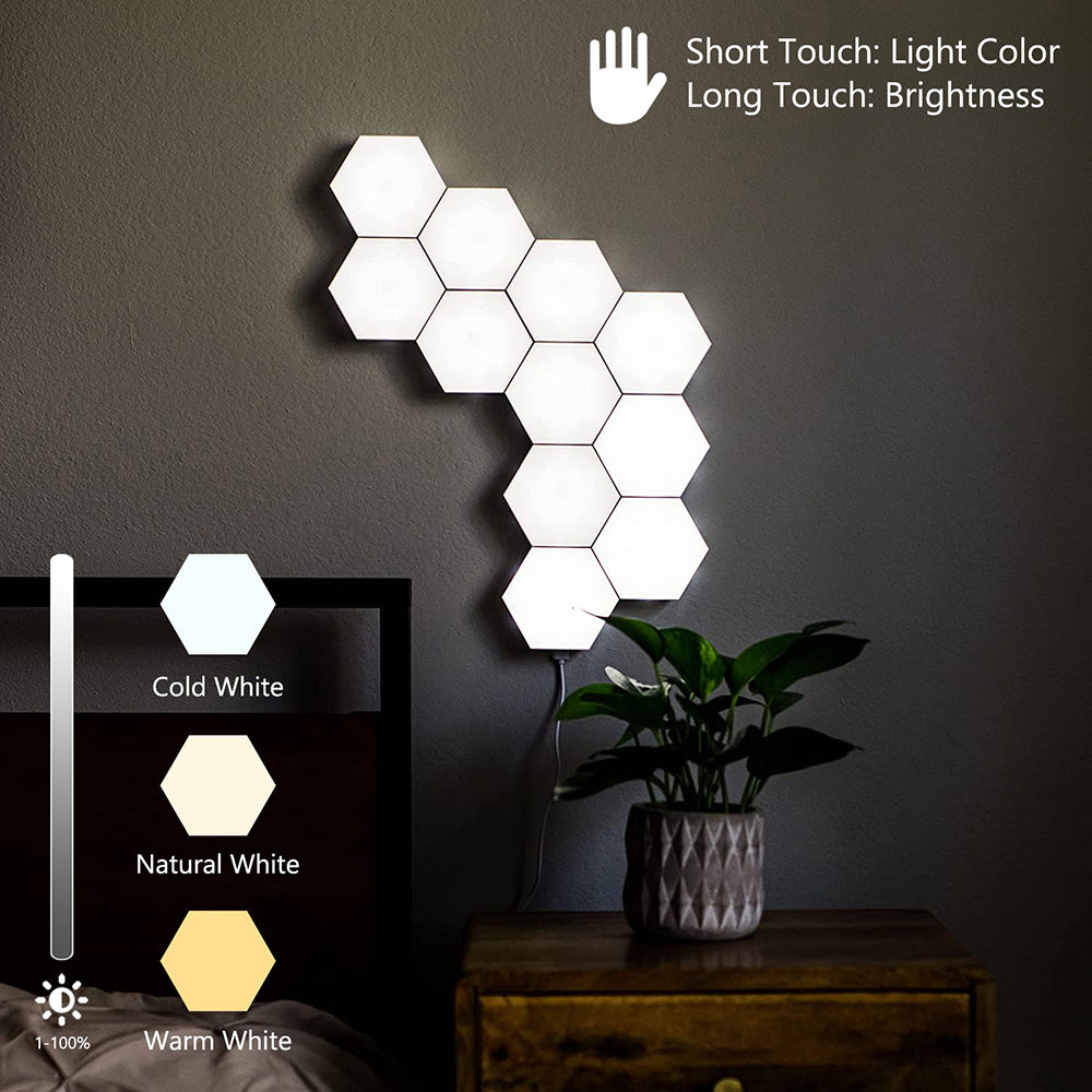 RGB Hexagon Wall Lights for Gaming Room Bedroom and Living Room view 3
