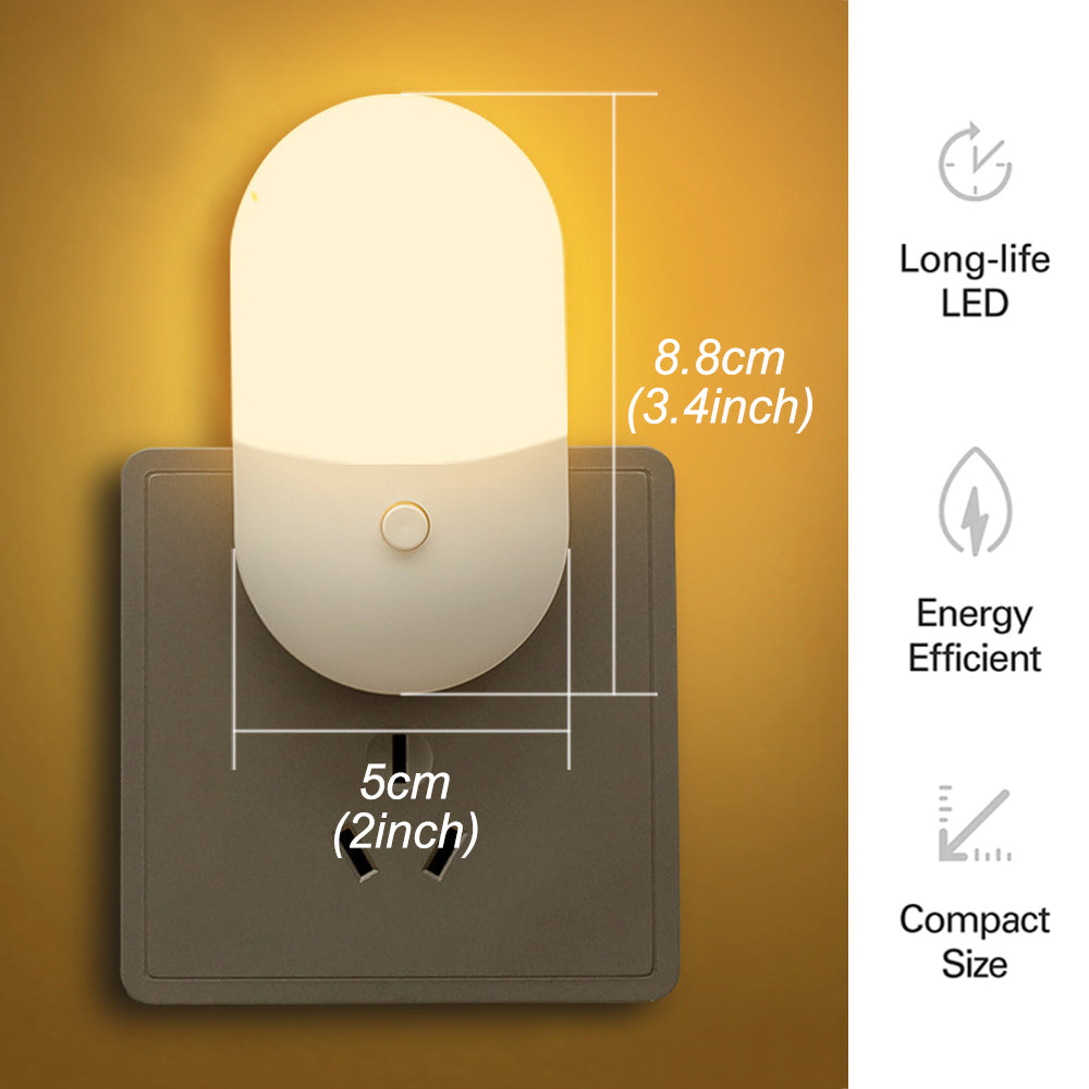 Plug in LED Night Light Lamp for Bedroom Hallway and Bathroom view 3