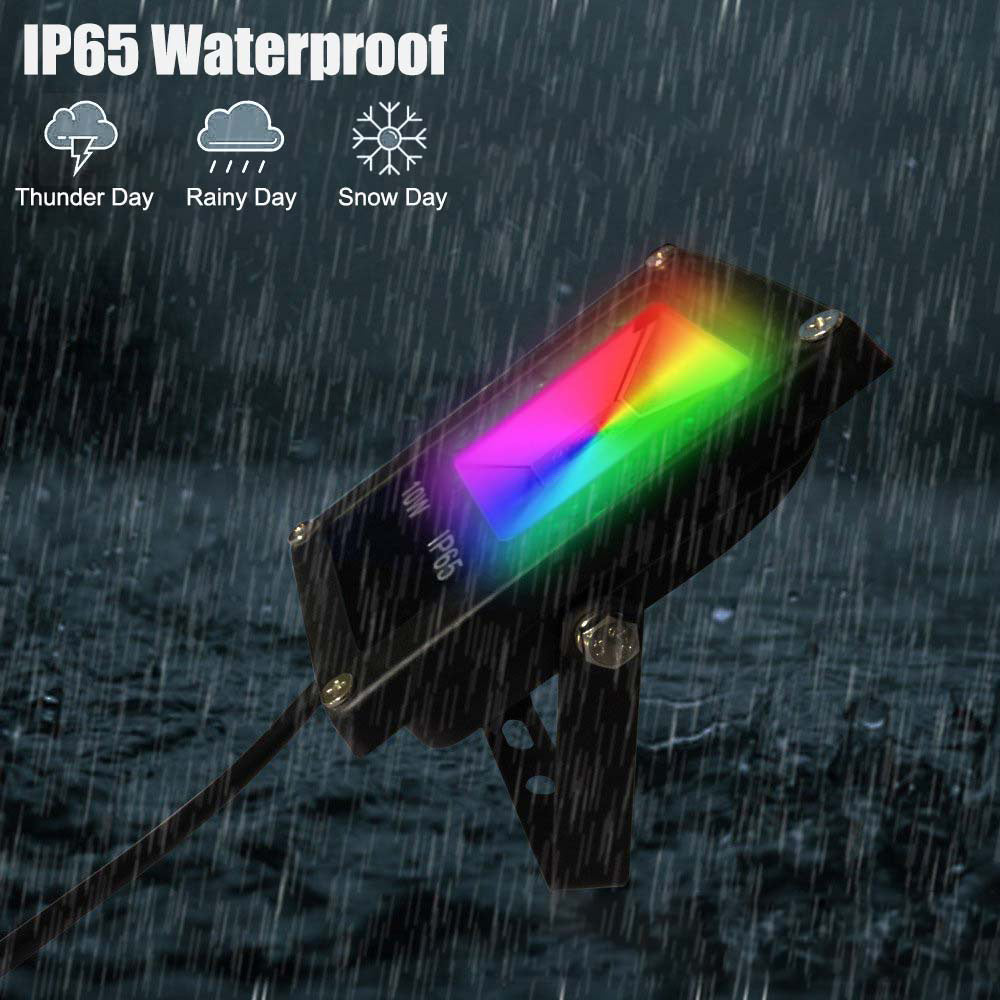 LED RGB Flood Light 10W for Garden Yard Stage and Outdoor Walls view 3