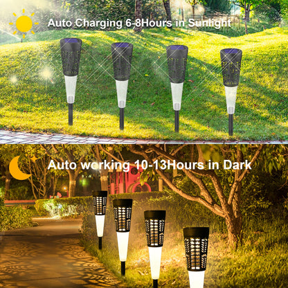 Waterproof LED Solar Pathway Lights RGB Warm White for Garden Yard view 3