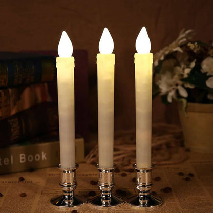 LED Taper Flickering Flameless Candles for Home Table and Party Decor view 3