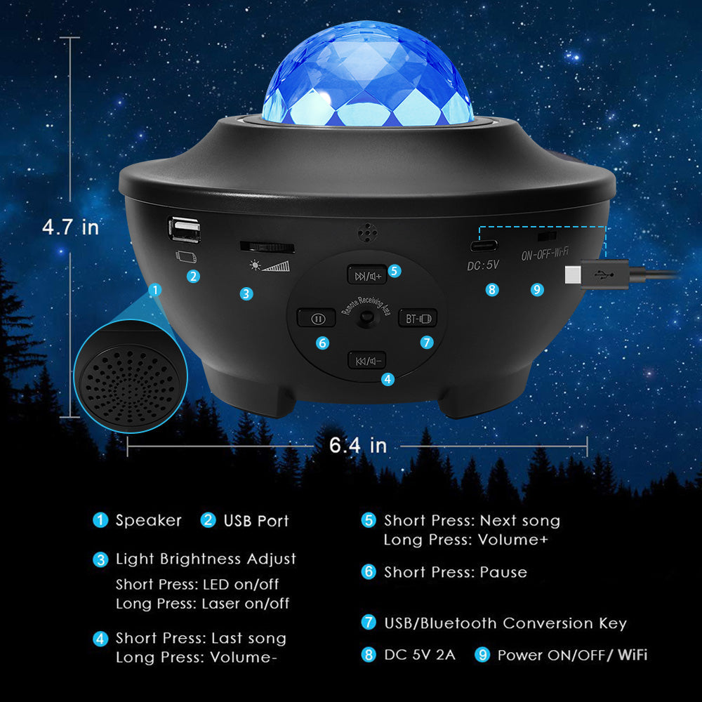 WiFi Smart LED Galaxy Projector Light Lamp for Bedroom Ceiling view 3