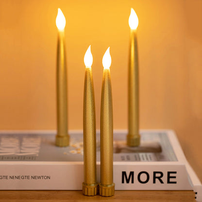 Gold Flameless LED Taper Candle Light for Home Table and Party Decor view 3