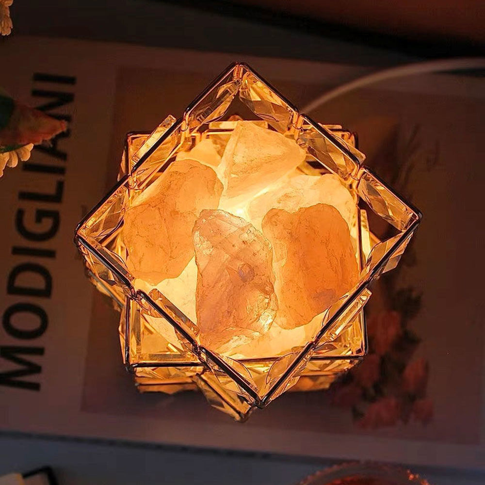 Crystal Night Light Table Lamp for Bedroom Nightstand and Desk view 4