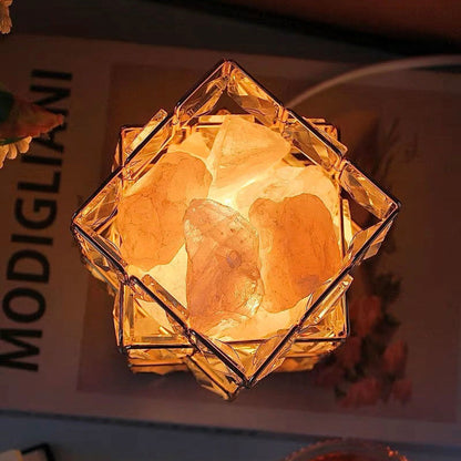 Crystal Night Light Table Lamp for Bedroom Nightstand and Desk view 4