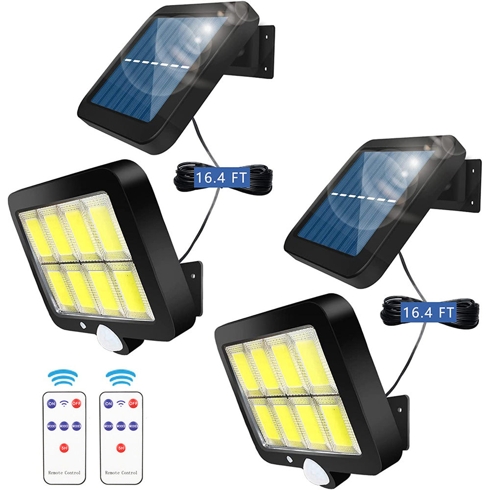 Outdoor LED Solar Motion Lights with Remote Control 160 Bright COB view 3