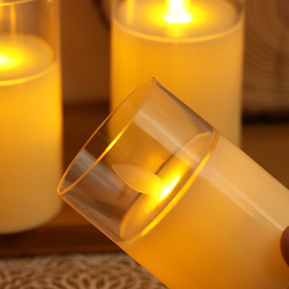 LED Flameless Pillar Votive Candles for Home Table and Party Decor view 5