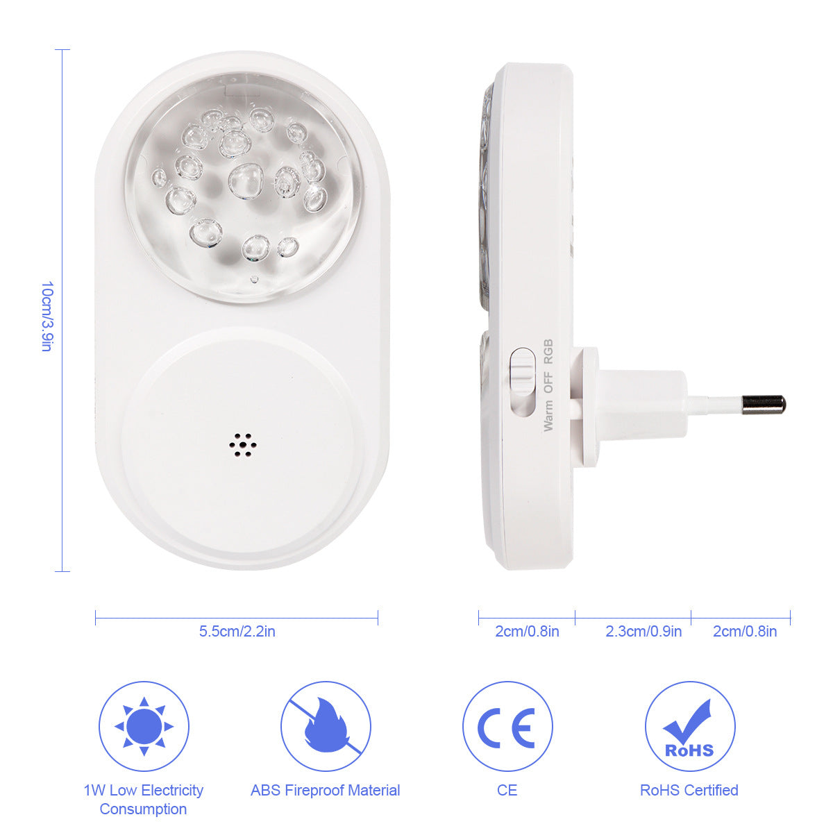 LED Night Light Plug into Wall Lamp for Bedroom Hallway and Bathroom view 12