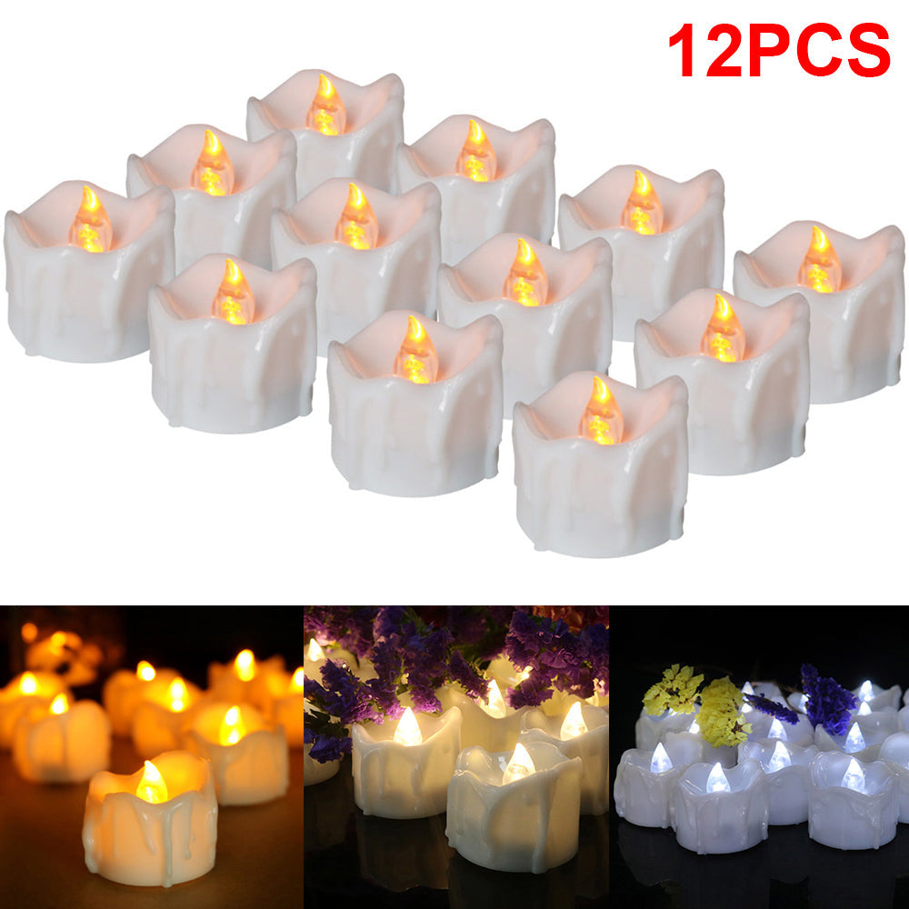 Flameless Flickering LED Tea Lights for Home Table and Party Decor view 11