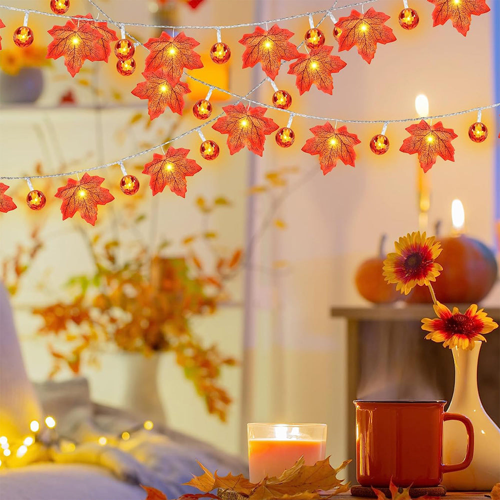 Fall Garland String Lights for Bedroom Party and Wedding Decor view 3