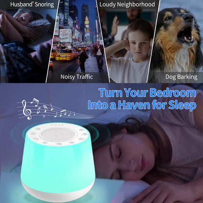Multicolor Noise Machine with 32 Soothing Sounds Night Light view 4