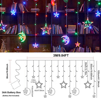 LED Curtain Icicle String Light 3M 126LEDs for Window and Party Decor view 10