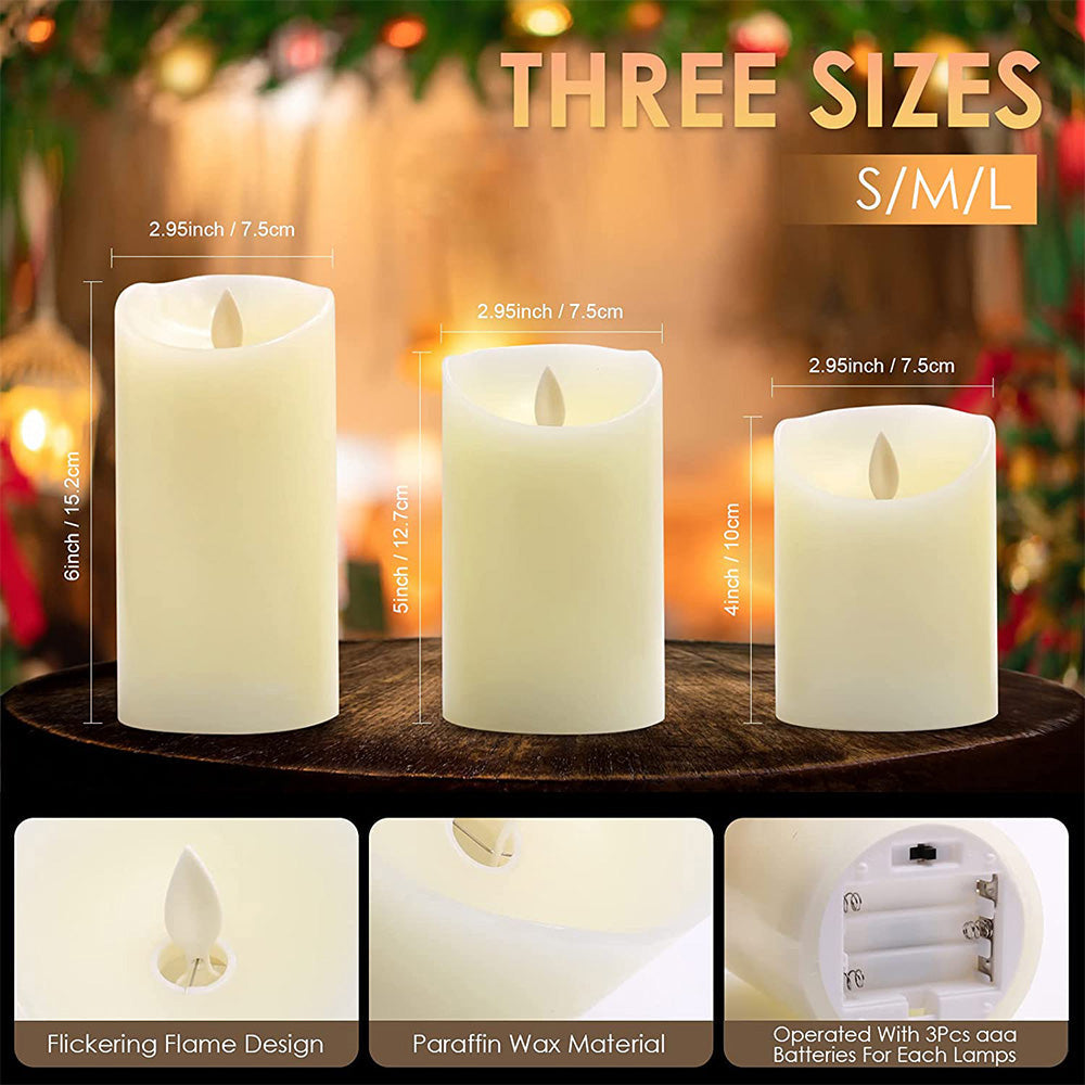 Flameless LED Candles Light for Home Table Mantel and Party Decor view 3