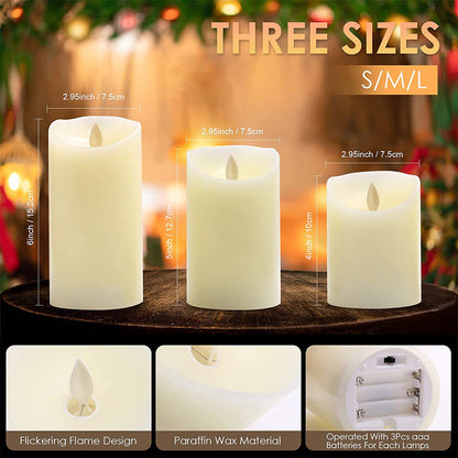 Flameless LED Candles Light for Home Table Mantel and Party Decor view 3