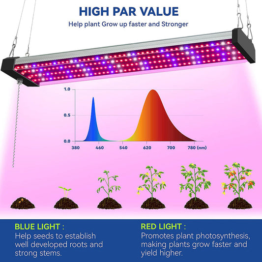 Connectable LED Grow Light Bars Full Spectrum for Indoor Plants