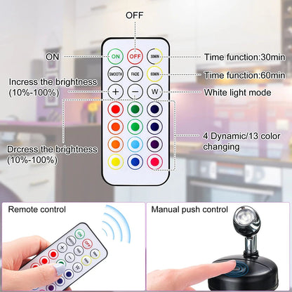 RGB Wireless Spotlight for Accent Lighting Shelves and Displays view 3