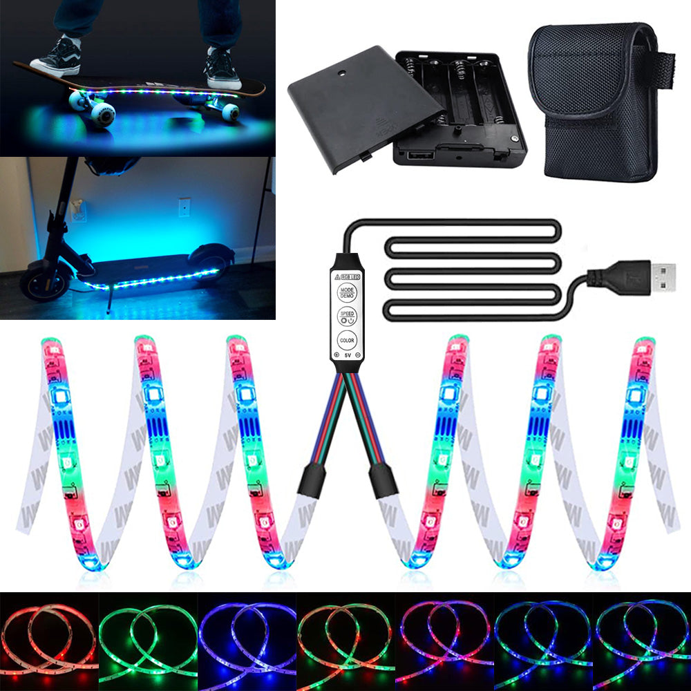 Night Riding LED Skateboard Scooter Lights for Boards and Scooters view 4