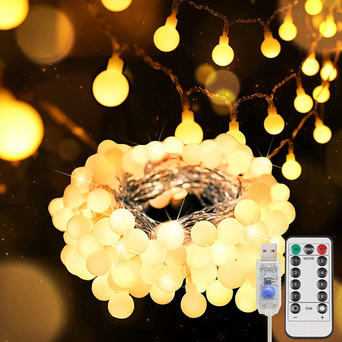 LED String Lights 8 Modes 3M to 20LED 6M to 40LEDs for Bedroom Decor view 7