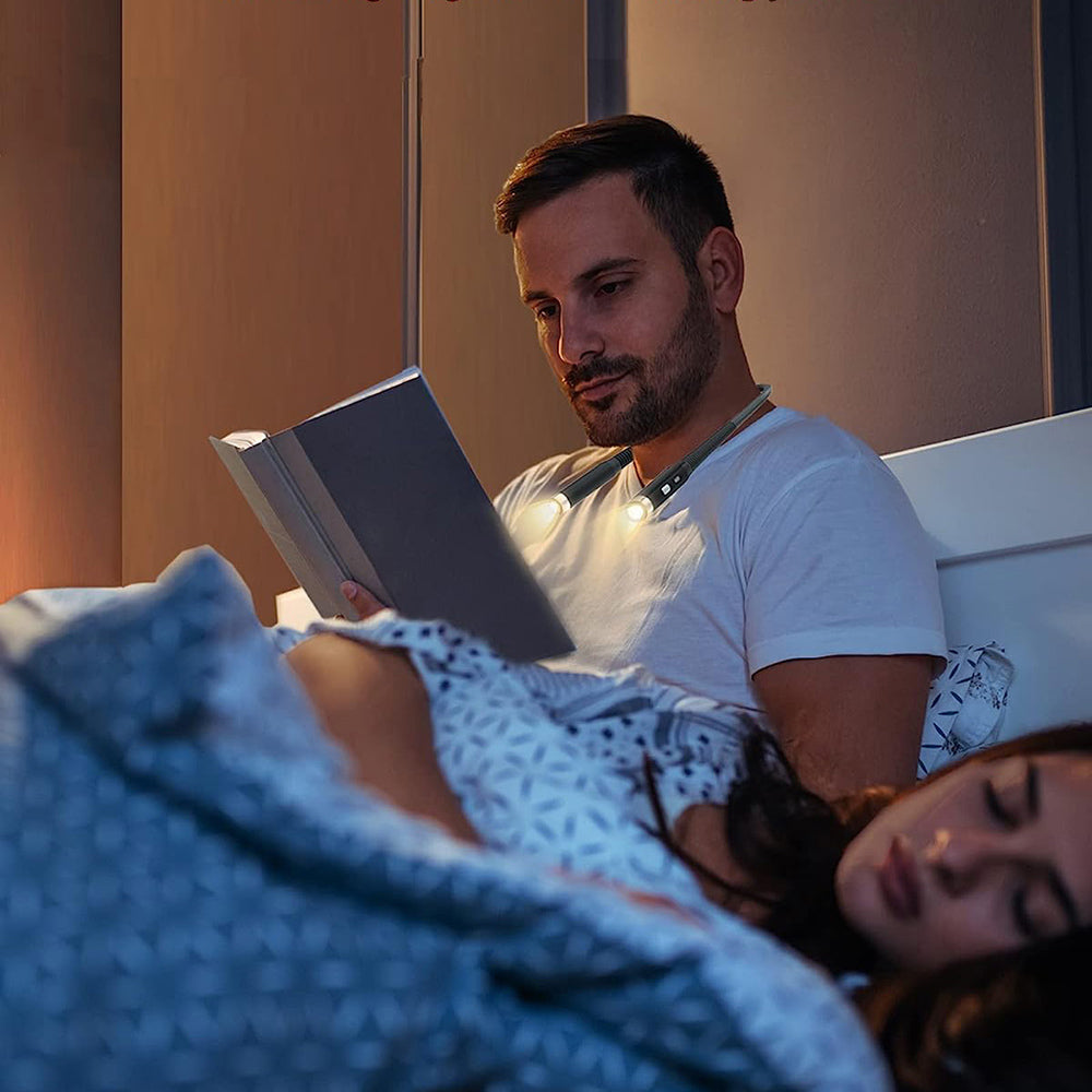 LED Neck Reading Light for Books Bed Desk and Travel Reading view 3
