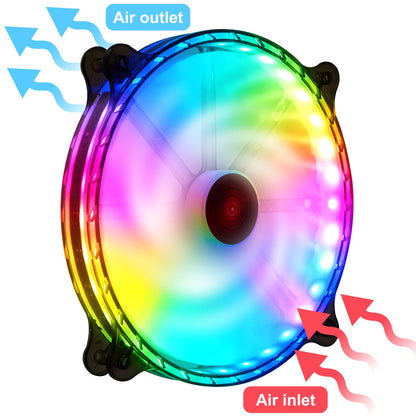 RGB Case Fans 200mm Ultra Quiet Chassis Cooling Fans for Gaming PC view 5