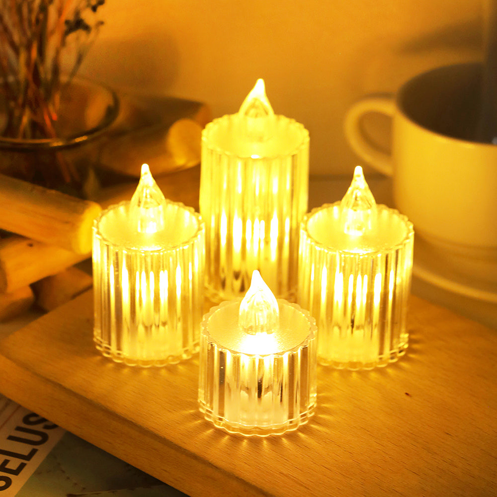 Flameless Crystal Acrylic Candle Lights for Home Table and Party Decor view 3