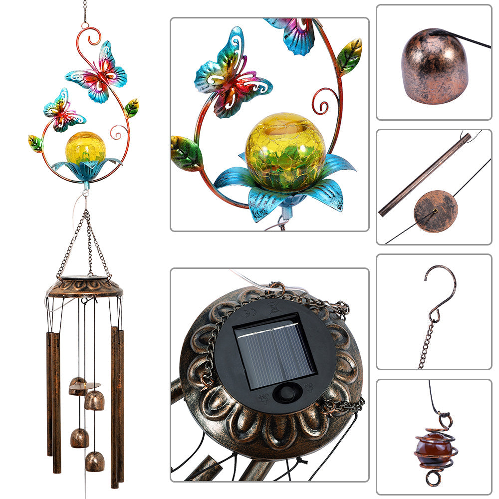 Solar Outdoor Wind Chimes Patio Lights for Garden Porch and Yard view 11