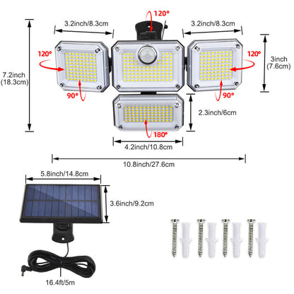Waterproof Motion Sensor Solar Outdoor Lights for Garden and Patio view 3