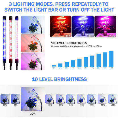 Floor Plant Light Tripod Stand 38 to 120cm and 3 Modes for Seedlings view 4