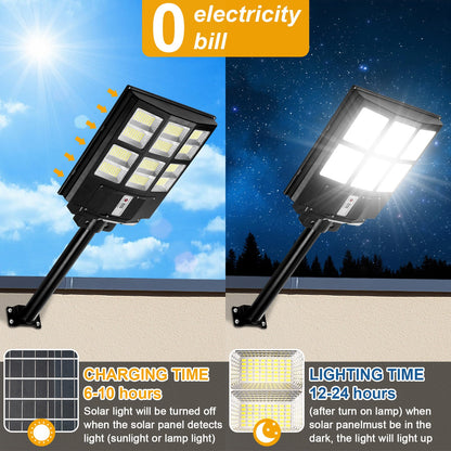 LED Motion Sensor Solar Parking Lot Light Dusk to Dawn for Garden Yard view 4