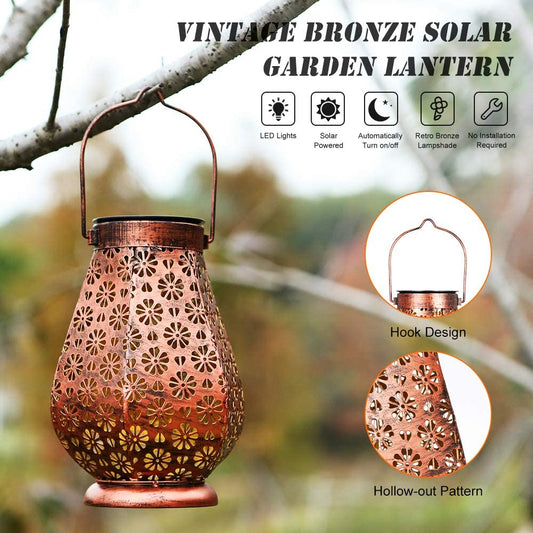 Solar Garden Lanterns Outdoor Hanging Lights for Patio Decor