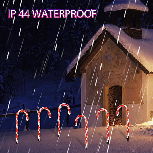 Christmas Candy Cane Pathway Lights for Holiday Home and Party Decor