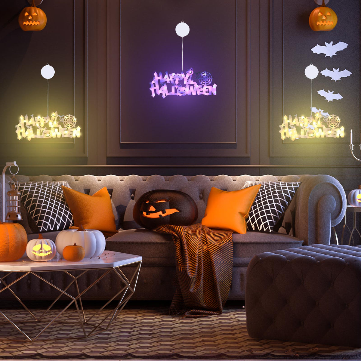 Halloween Light up Window Decoration for Holiday Home and Party Decor view 4