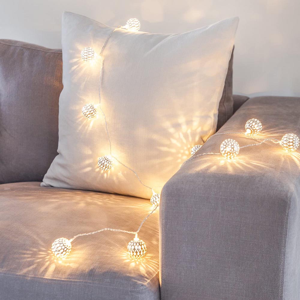 LED Moroccan Hanging String Lights 1.5m 10LEDs 3m 20LEDs for Bedroom view 6